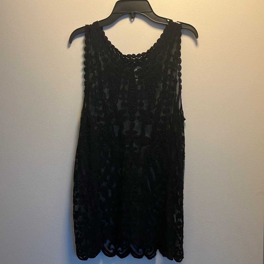 Laundry by Shelli Segal Sleeveless Lace Top - Black - Size S
